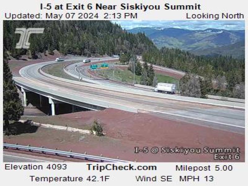 I-5 Near Siskiyou Summit Looking North